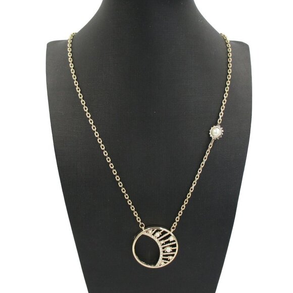 White House Black Market Jewelry - White House Black Market Gold Tone Regency Pendant Necklace NEW Contemporary